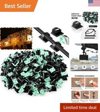 Durable Adhesive Cable Clips - 100 Pieces for Neat Organization at Home/Office picture