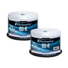 100 OQ 6x 25GB Blu-ray BD-R White Thermal Everest Printable Disc OQBDR06WTP-E-50 picture