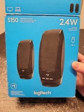 Logitech S-150 USB Stereo Speakers 2.4W Computer Speaker System Black Read Descr picture