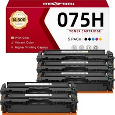 5-Pack Toner Cartridge 2-Black+Cyan+Magenta+Yellow With Chip BN 075H Compatible picture