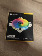 iCUE QL140 RGB 140mm PWM White Fan — Dual Fan Kit with Lighting Node CORE picture