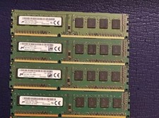 Micron 16GB Kit (4x4GB) DDR3 PC3-12800U 1600MHz Desktop RAM Tested picture