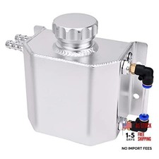 Radiator Coolant Overflow Tank,Coolant Recovery Tank Aluminum 1L Silver picture