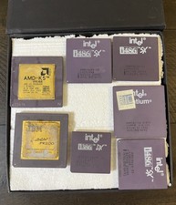 Vintage Rare Lot Of  Intel i486 DX - i386DX - AMD-K6 - IBM PR200 picture