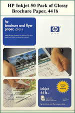HP Inkjet Glossy Brochure Paper – 50 Sheet Pack, 44 lb  - Complete but open pack picture
