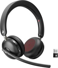 Dytole DY106 Wireless Bluetooth Headset Noise Cancel Mic USB Dongle WFH Call picture