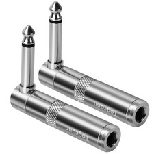 Togconn 90 Degree 1/4 Inch TS Audio 2 Pack, 6.35mm Male to Female picture