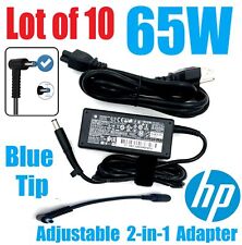LOT OF 10 Wholesale Genuine HP 65W 4.5mm Blue Tip Laptop Adapter Power Charger picture
