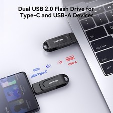 2-in-1 USB2.0 Flash Drive USB-A&USB-C Dual Drive OTG Memory Stick for Backup Lot picture