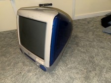 Vintage 1999 Apple iMac G3 Blueberry Desktop Computer PC M5521 Tested READ picture