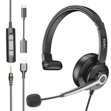 Wantek 3.5mm/USB Headset with Noise-Canceling Microphone Call Center Earphone picture