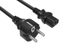6ft CEE 7/7 to IEC320 C13 European Schuko Power Cord  18AWG H05VV-F 10A/250V,... picture