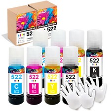8 Bottles KOALA Ink Refill Kits 522 Ink 560ML for ET-4800 2800 2803 2720 4700 .. picture