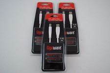 Lot of 3 New Gigaware, 6 Foot USB-A Male to Mini USB-B Male Cables White picture