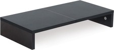 TEAMIX 20 inch Monitor Stand Riser, Wood for 20 inch, Black  picture