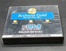 Delkin Devices Archival Gold 24 Karat Gold DVD-R 10 Pack 4.7GB 8x Binder picture