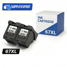 2PK 67XL Black Ink Cartridge Compatible for HP ENVY 6052 6058 DeskJet picture