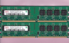 2GB 2x1GB PC2-4200 HYNIX HYMP512U64BP8-C4 AB DDR2-533 DESKTOP RAM MEMORY KIT picture