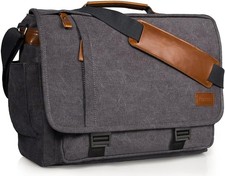 ESTARER Men Messenger Bag 1717.3 Inch Laptop Bag Waterresistant Canvas Comput... picture