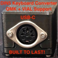 DIN5 XT AT Vintage Keyboard Remappable Soarer's Converter QMK VIAL USB-C picture