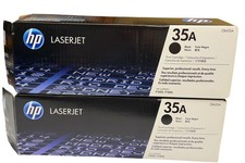 BUNDLE HP 35A CB435A Black LaserJet Toner Cartridge Dual Pack Genuine Open Boxes picture