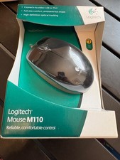 NEW Logitech M110 Black Full Size Wired USB Mouse Plug & Play 3 Button ⚠️SEALED picture