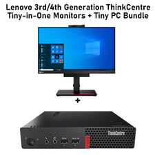 Lenovo 3rd/4th Gen ThinkCentre Tiny-in-One Touch Monitors/Tiny PC Bundle M710q picture