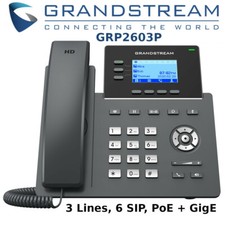 Grandstream GRP2603P 3-Line 6 SIP Office Phone + Dual Gigabit PoE picture