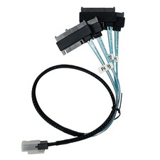 Lot Mini SAS 36P SFF-8087 to 4 SFF-8482 Connectors With SATA Power Cable 1M US picture