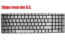 For HP 17-by4031cl 17-by4055cl US Silver Keyboard Original Non-Backlit picture