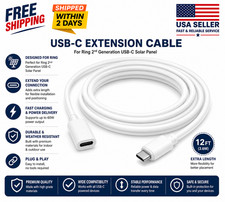Enhance Outdoor Security: 12FT USB-C Extension for Ring Camera & Solar Panel picture