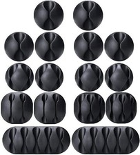 16Pcs Cable Clips Holders For Organizing Wires-Home Office Car Desk Nightstand  picture