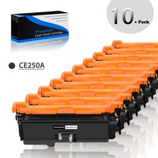 10PK Black CE250A 504A Toner for HP LaserJet CP3525x CP3530 CP3525dn CM3530 picture