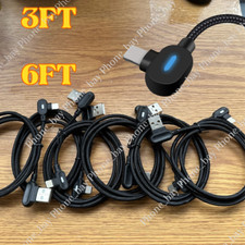 5 PACK 90 Degree Fast Charger Cable Right Angle For iPhone 14 13 12 11 XR 8 7 6 picture