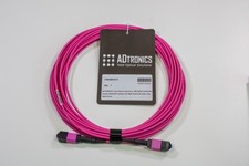 MPO APC OM4 Fiber Cable 10M 12F Type B Female-Female 40G/100G LSZH picture