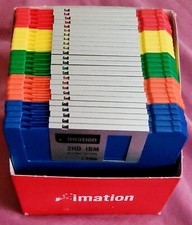 Vintage Imation Rainbow 3.5 Floppy Disks 2HD 1.44MB IBM Formatted Color Lot picture