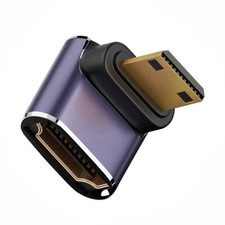Mini HDMI 2.1 to HDMI Female 90 Degree UP Angled UHD Extension Converter Adapter picture