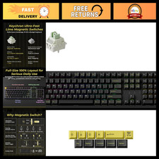Wireless Hall Effect Gaming Keyboard, 107-Key Full Size, RGB Backlit, Mechanical picture