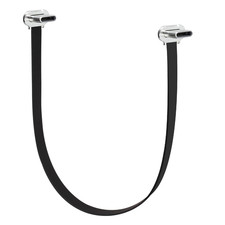 90 Degree USB C Short Flat Cable Dual Angle USB C Male to Male PD 65W Fast Charg picture
