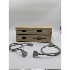 2x Vintage 80's Apple Duodisk A9M0108 Dual 5.25 Disk Drive With Cables Untested picture