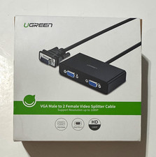 UGREEN 20918 VGA Male to Dual Female Splitter Cable 1x2 3ft Open Box picture