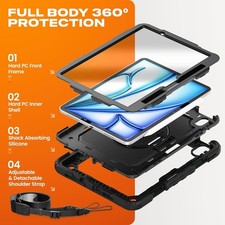 SEYMAC Stock Case for iPad Air 11-inch Y2SD M4-M2 2026-2024 w/ Screen Protector picture