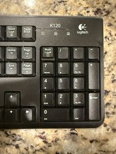 Keyboard Logitech K120 USB Keyboard for PC - Black Good Condition On Sale picture