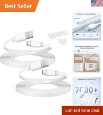 Neat 20FT Micro USB Extension Cable for Wireless Security Camera Setup - 2 Pack picture