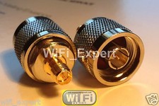 N Type Male Jack to RP-SMA Female Plug straight RF adapter connector USA picture