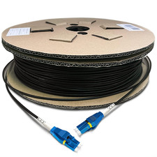 500 Feet (150 Meters) Uniboot LC to LC Outdoor Armored Fiber Patch Cable, Low Fr picture