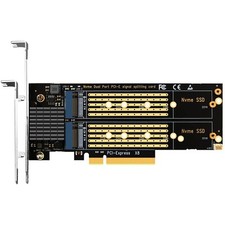 GLOTRENDS PA21 Dual M.2 NVMe to PCIe 4.0 X8 Adapter without PCIe Bifurcation ... picture