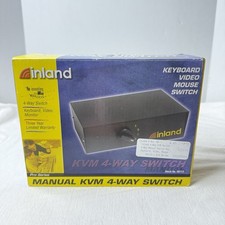 Inland Manual KVM 2 Way Switch Keyboard Video Mouse Switch Pro Series 08113 picture