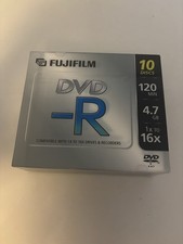 10 Discs NWT Fujifilm DVD-R 1.4 GB / 120 1x - 16x, For Drives & Recorders picture