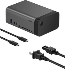 Belkin 11-in-1 Pro GaN Dock 150W USB-C Hub 8K Triple 4K HDMI Ethernet SD Silver picture